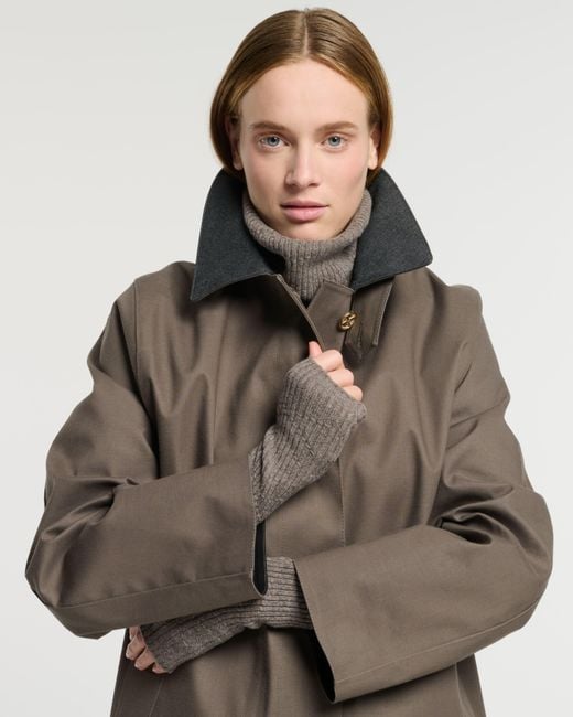 Barrie Gray Long Cashmere Fingerless Gloves