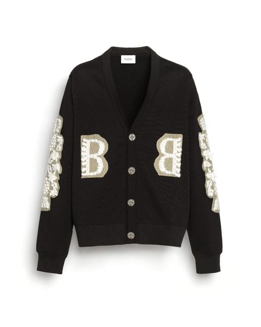 Barrie Black Cardigan In Cotton With A Cashmere B Logo