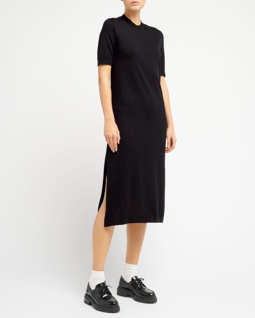 Barrie Black Ultra-fine Cashmere Maxi Dress