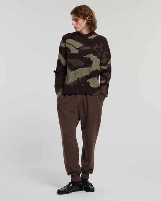 Barrie Brown Cashmere Sweater With Landscape Motif for men
