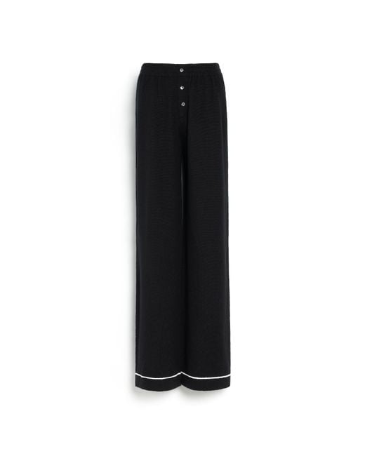 Barrie Black Ultra-fine Cashmere And Silk Trousers