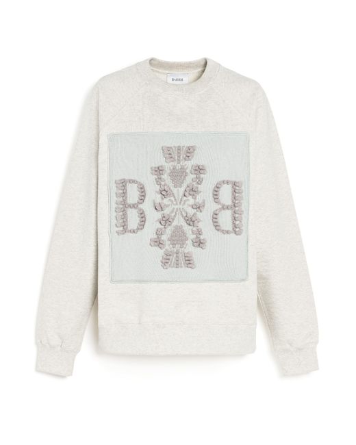 Barrie Natural Sweatshirt With Logo Cashmere Patch