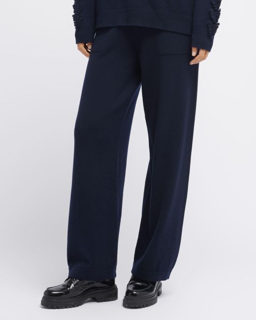 Barrie Blue Timeless Wide Cashmere Trousers