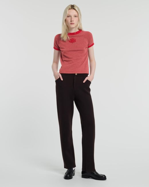 Barrie Black Trousers In Chunky-knit Cashmere