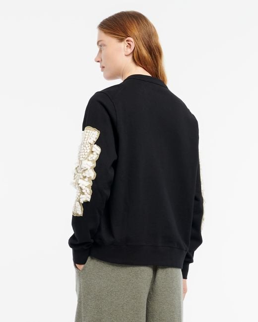 Barrie Black Cardigan In Cotton With A Cashmere B Logo