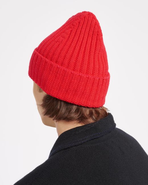 Barrie Red Cashmere Beanie