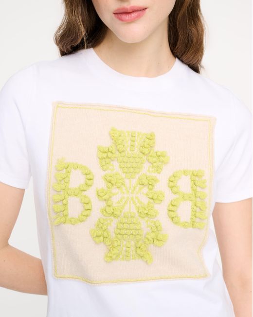 Barrie Yellow T-shirt With Cashmere B Logo Patch