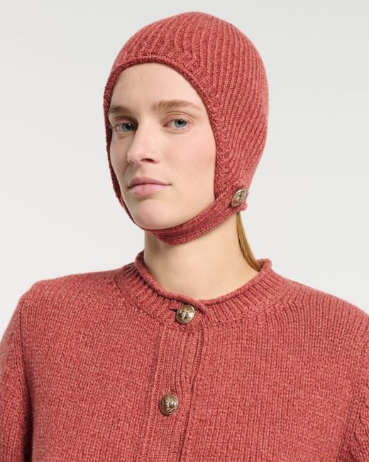 Barrie Pink Bonnet In Cashmere