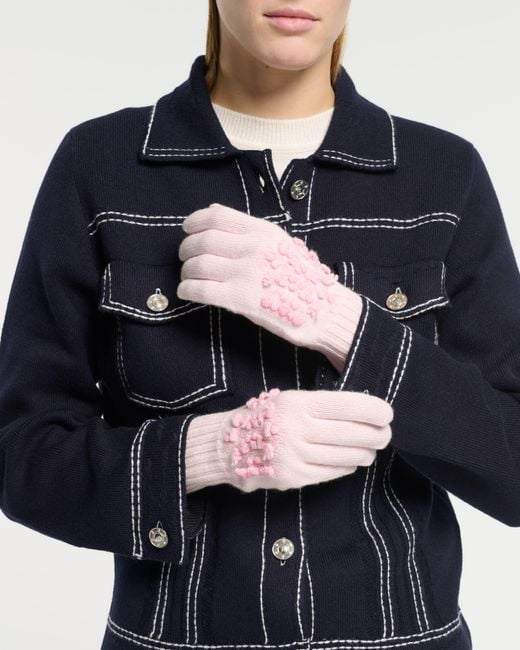 Barrie Pink Cashmere Gloves