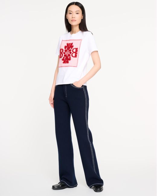 Barrie Red T-shirt With Cashmere B Logo Patch