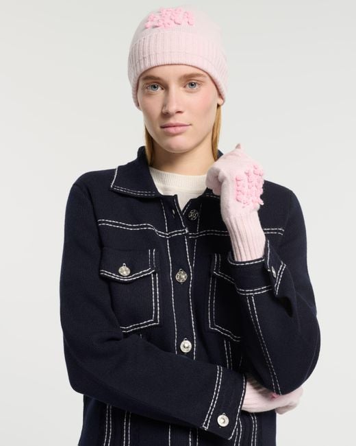 Barrie Pink Cashmere Gloves