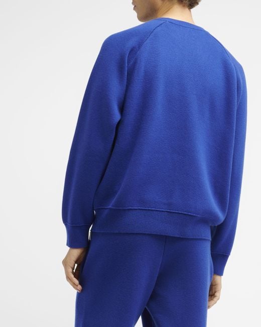 Barrie Blue Sportswear Cashmere And Cotton Jumper