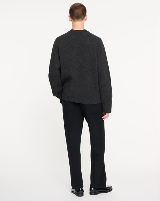 Barrie Black Double-faced Cashmere Sweater for men