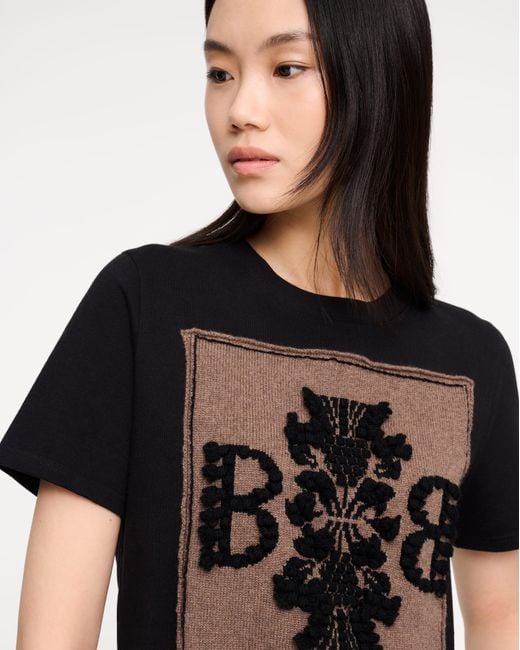 Barrie Black T-shirt With Cashmere B Logo Patch