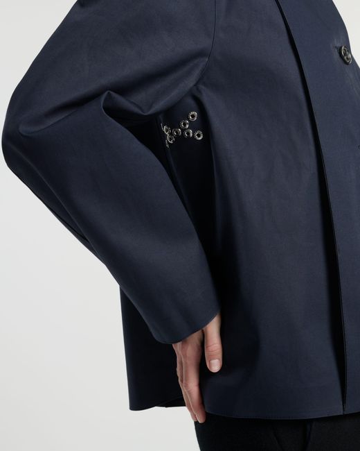 Barrie Blue Short Waterproof Coat