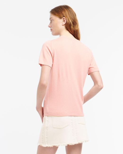 Barrie Pink Top In Cashmere And Silk