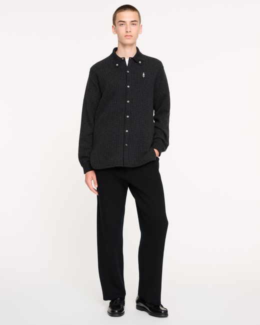Barrie Black Cashmere And Cotton Shirt for men