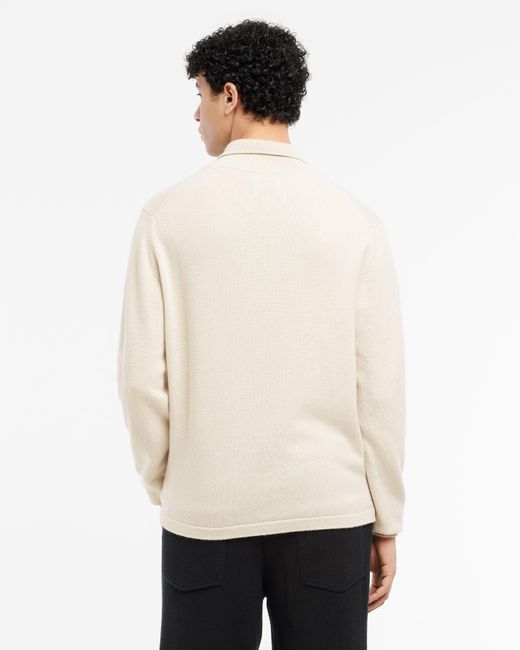 Barrie Natural B Label Polo-collar Sweater In Cashmere for men