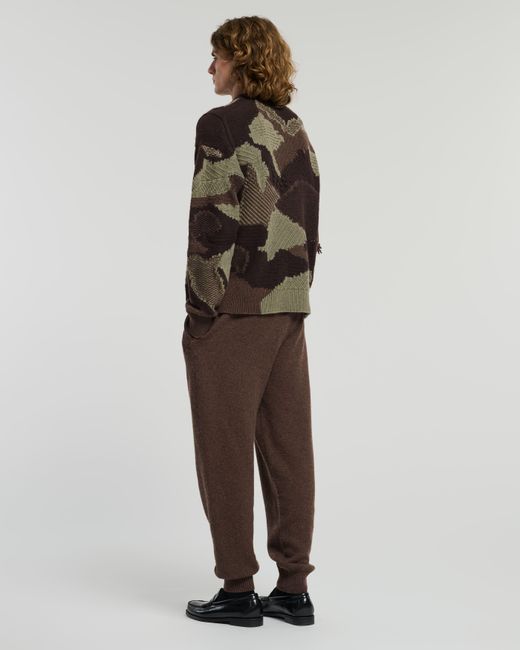 Barrie Brown Cashmere Sweater With Landscape Motif for men
