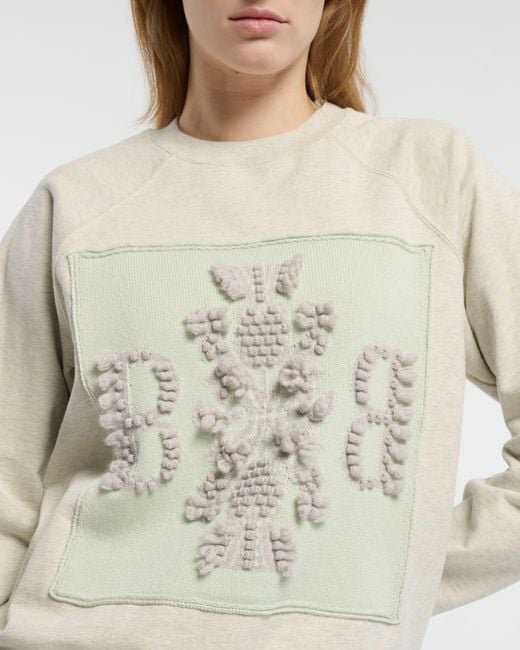 Barrie Natural Sweatshirt With Logo Cashmere Patch