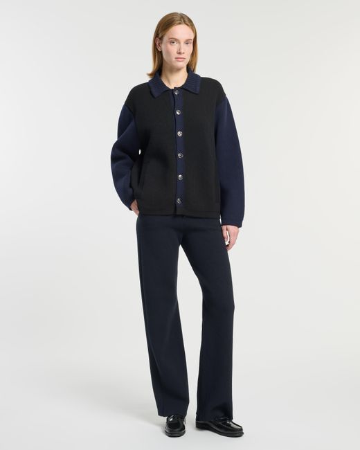 Barrie Blue Trompe-l''œil Jacket In Cashmere And Wool