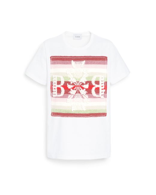 Barrie Pink Striped T-shirt With Logo Cashmere Patch