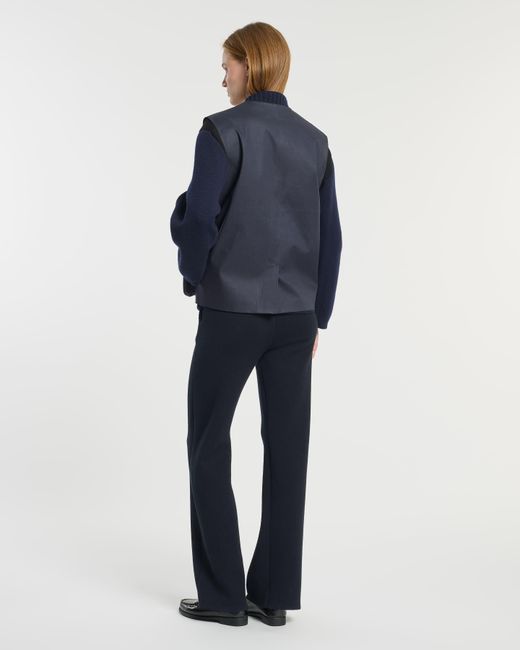Barrie Blue Sleeveless Rain Jacket