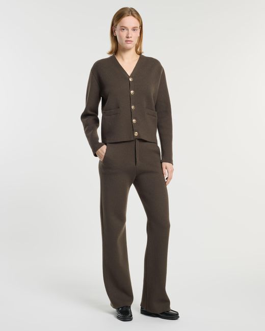 Barrie Black V-neck Cardigan In Cashmere And Wool for men