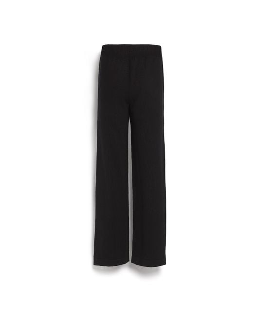 Barrie Black Fluid Cashmere Trousers