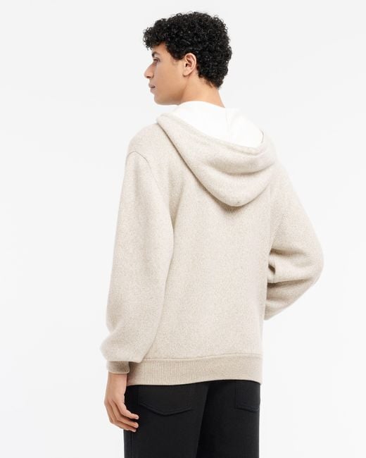 Barrie White Cashmere And Cotton Sportswear Hooded Sweatshirt for men