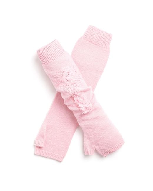 Barrie Blue Cashmere Fingerless Gloves