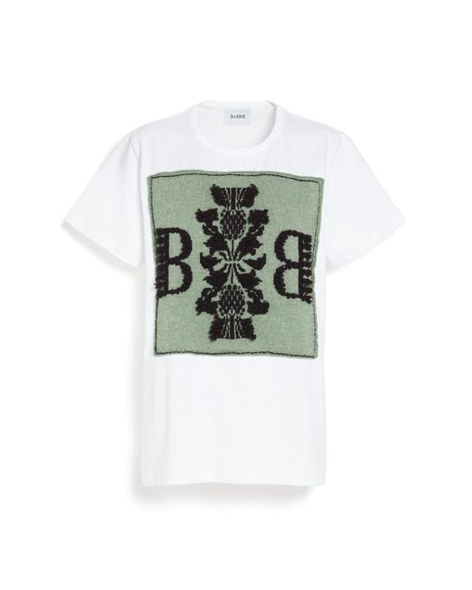 Barrie Green T-shirt With Logo Cashmere Patch