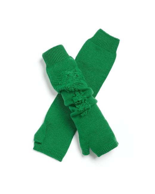 Barrie Green Cashmere Fingerless Gloves
