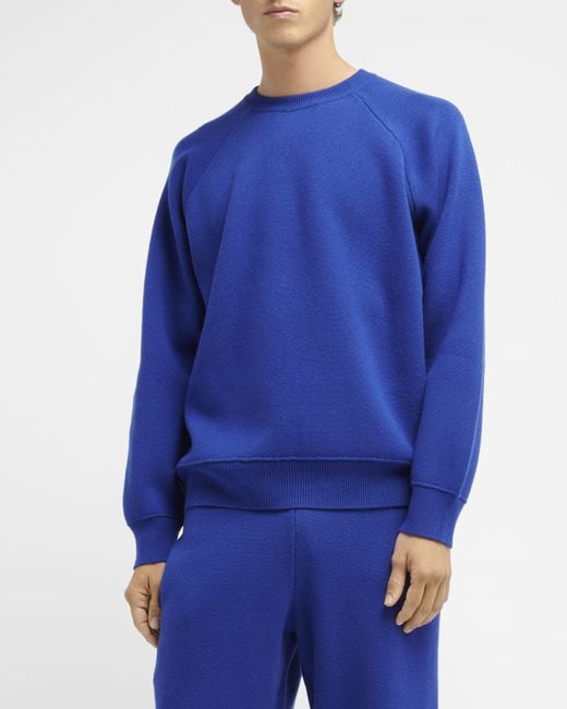 Barrie Blue Sportswear Cashmere And Cotton Jumper