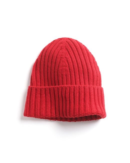 Barrie Red Cashmere Beanie