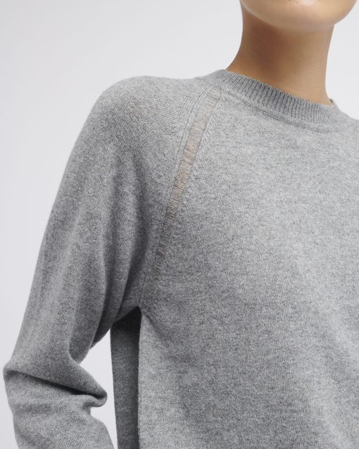 Barrie Gray Cashmere Round-neck Jumper