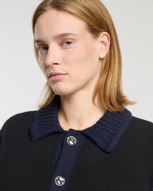 Barrie Blue Trompe-l''œil Jacket In Cashmere And Wool