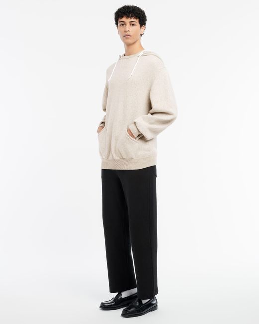 Barrie White Cashmere And Cotton Sportswear Hooded Sweatshirt for men