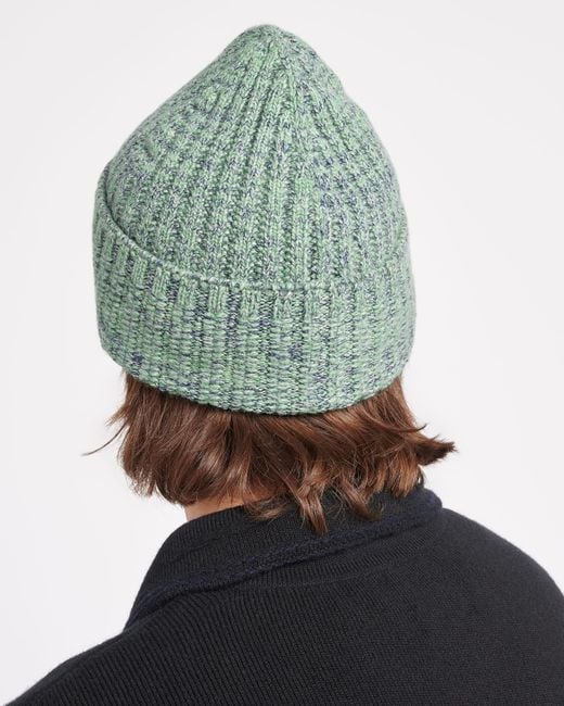 Barrie Green Mottled Cashmere Beanie