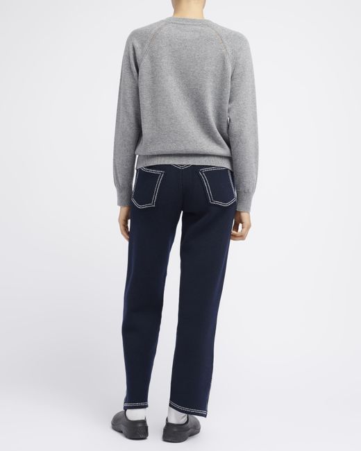 Barrie Gray Cashmere Round-neck Jumper