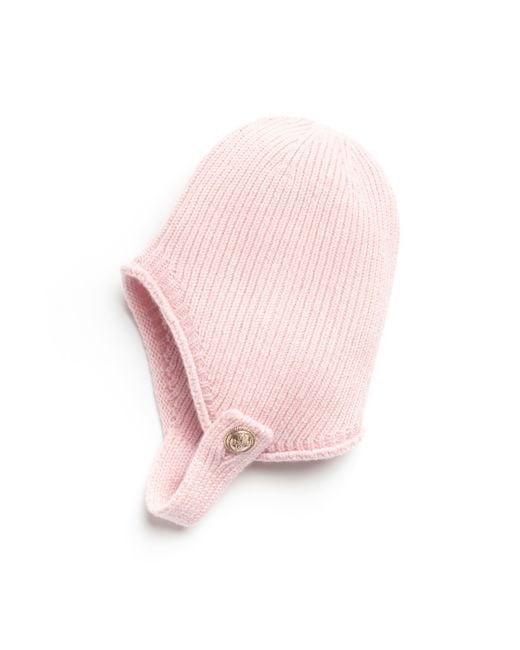 Barrie Pink Cashmere Bonnet
