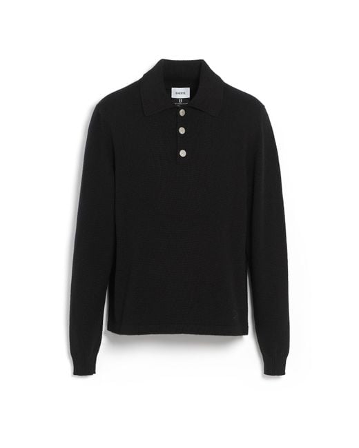Barrie Black B Label Polo-collar Sweater In Cashmere for men