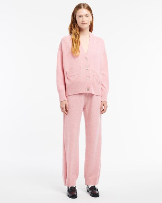 Barrie Pink Iconic Cashmere Trousers