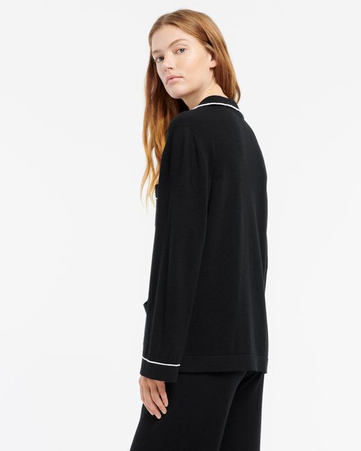 Barrie Black Ultra-fine Cashmere And Silk Shirt
