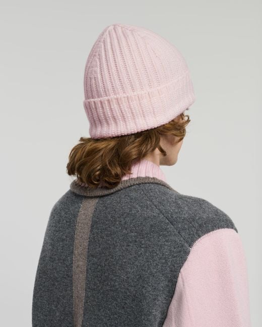 Barrie Pink Cashmere Beanie