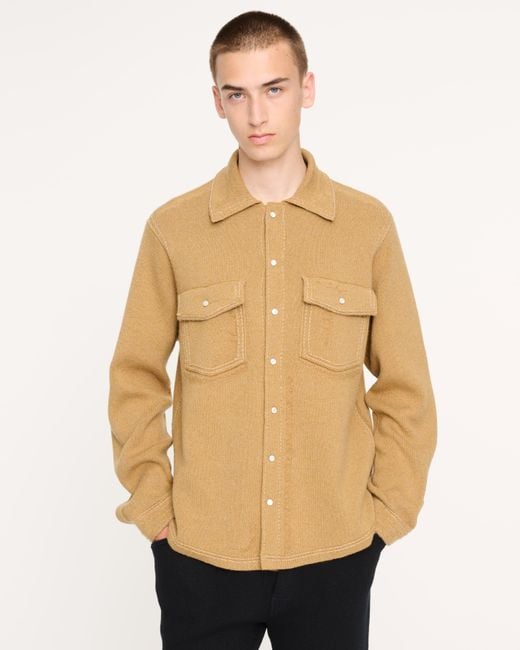 Barrie Natural Cashmere And Cotton Denim Overshirt for men