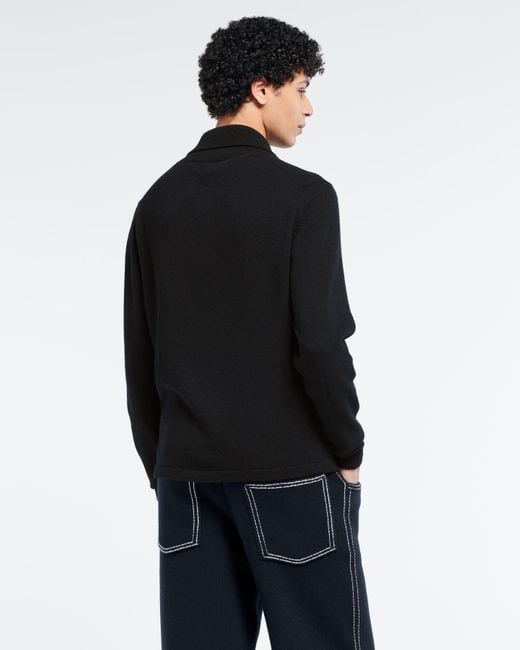 Barrie Black B Label Polo-collar Sweater In Cashmere for men