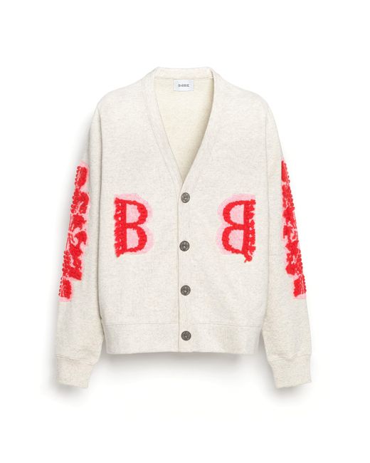 Barrie Red Cardigan In Cotton With A Cashmere B Logo