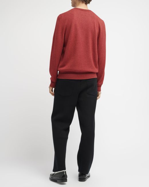 Barrie Red 3d Logo Cashmere Jumper for men