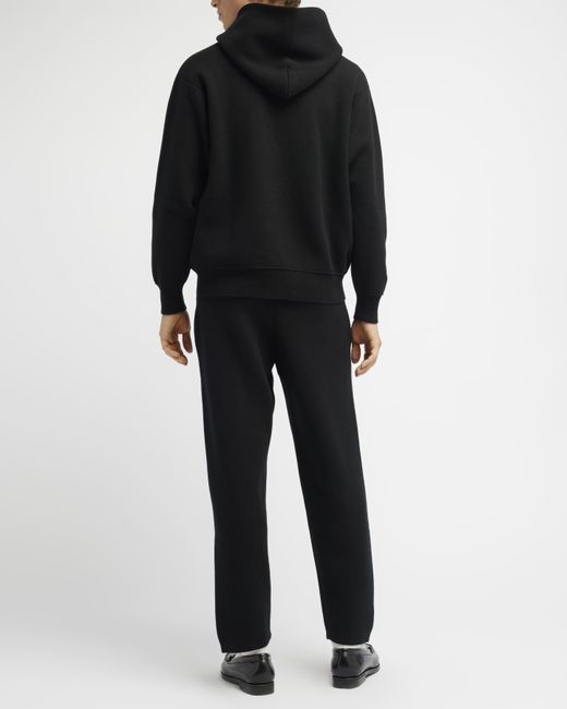 Barrie Black Sportswear Cashmere And Cotton Hoodie